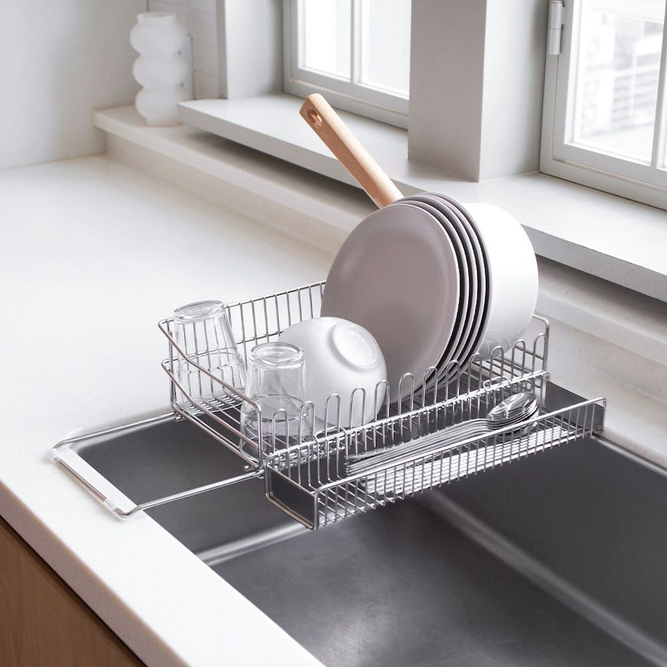 Dual Fit Sink Dish Rack