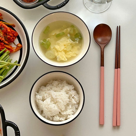 Simple Wooden Chopsticks & Spoon Set