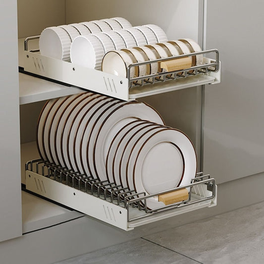 Sliding Dish Rack with Wood Handles