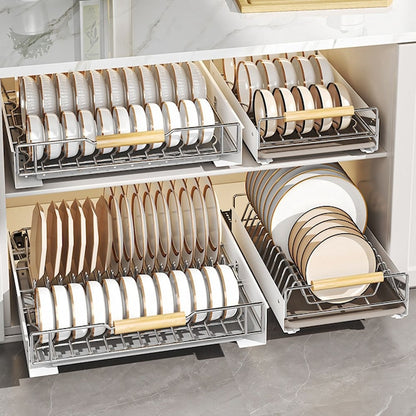 Sliding Dish Rack with Wood Handles
