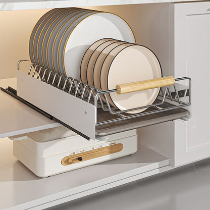 Sliding Dish Rack with Wood Handles