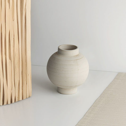Large Round Terracotta Ceramic Vase Object