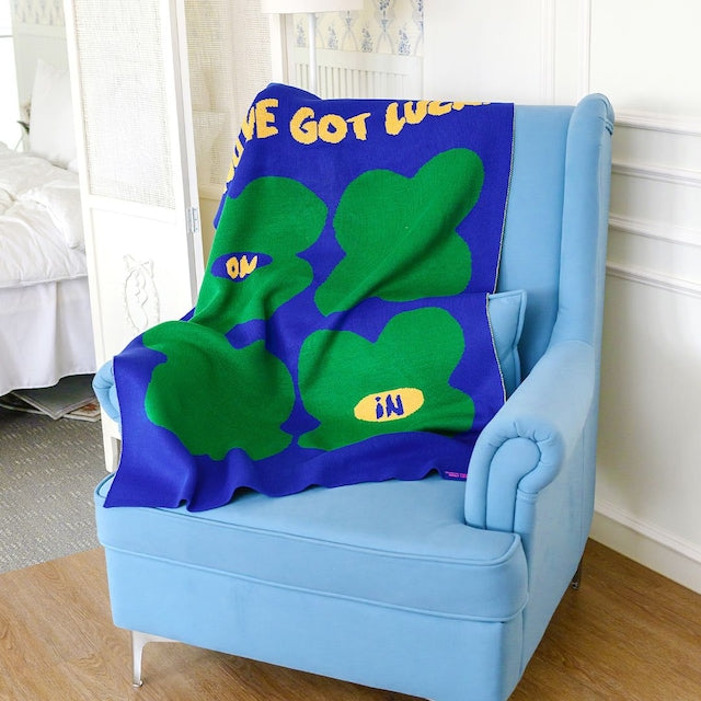 Reversible Knit Throw Blanket