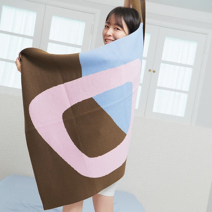 Reversible Knit Throw Blanket