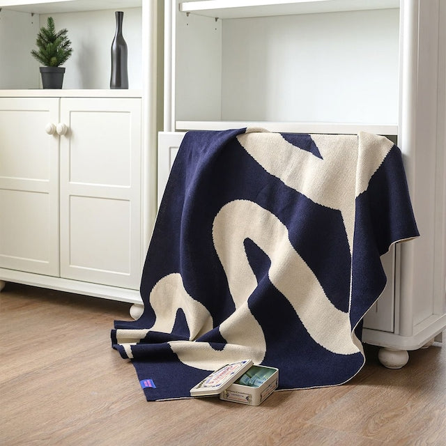 Reversible Knit Throw Blanket