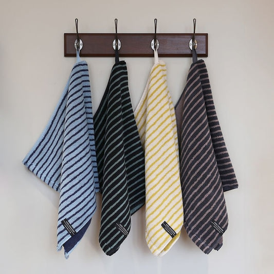 Stripe & Solid Reversible Towel Set (5 Pack)