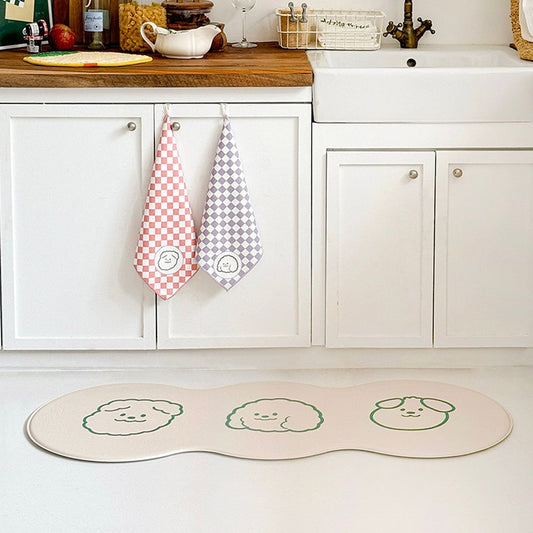 Pure Moong Wave Cushioned Kitchen Mat