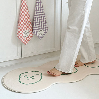 Pure Moong Wave Cushioned Kitchen Mat