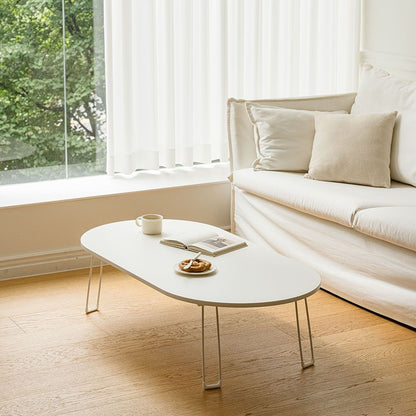 Foldable Oval Low Coffee Table
