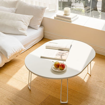 Foldable Oval Low Coffee Table