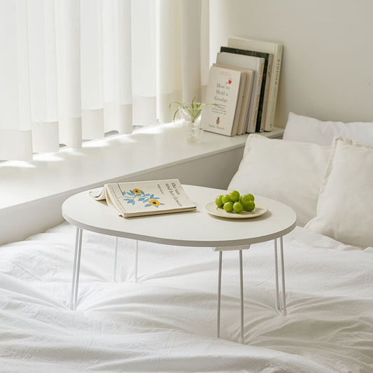 Foldable Oval Low Coffee Table