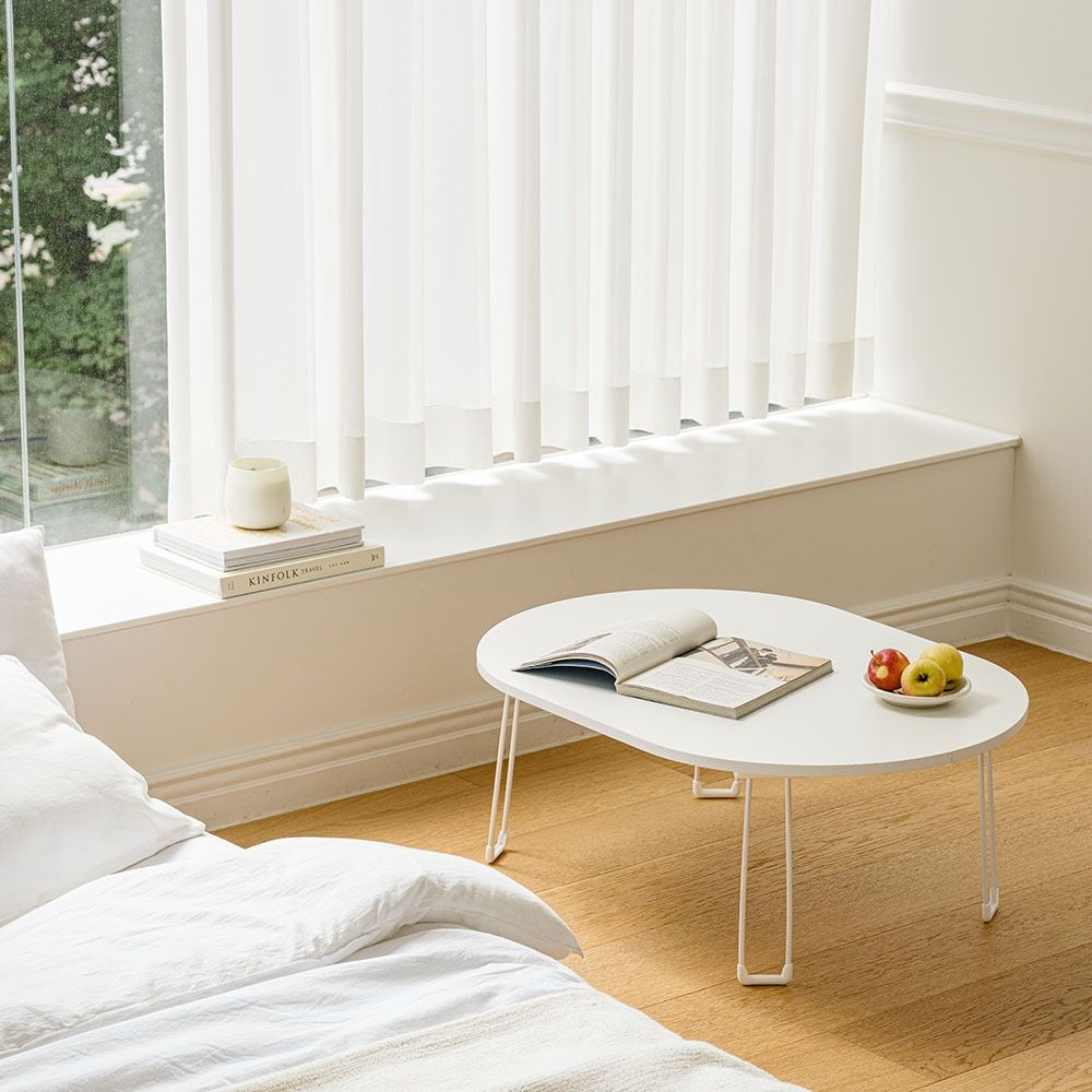 Foldable Oval Low Coffee Table
