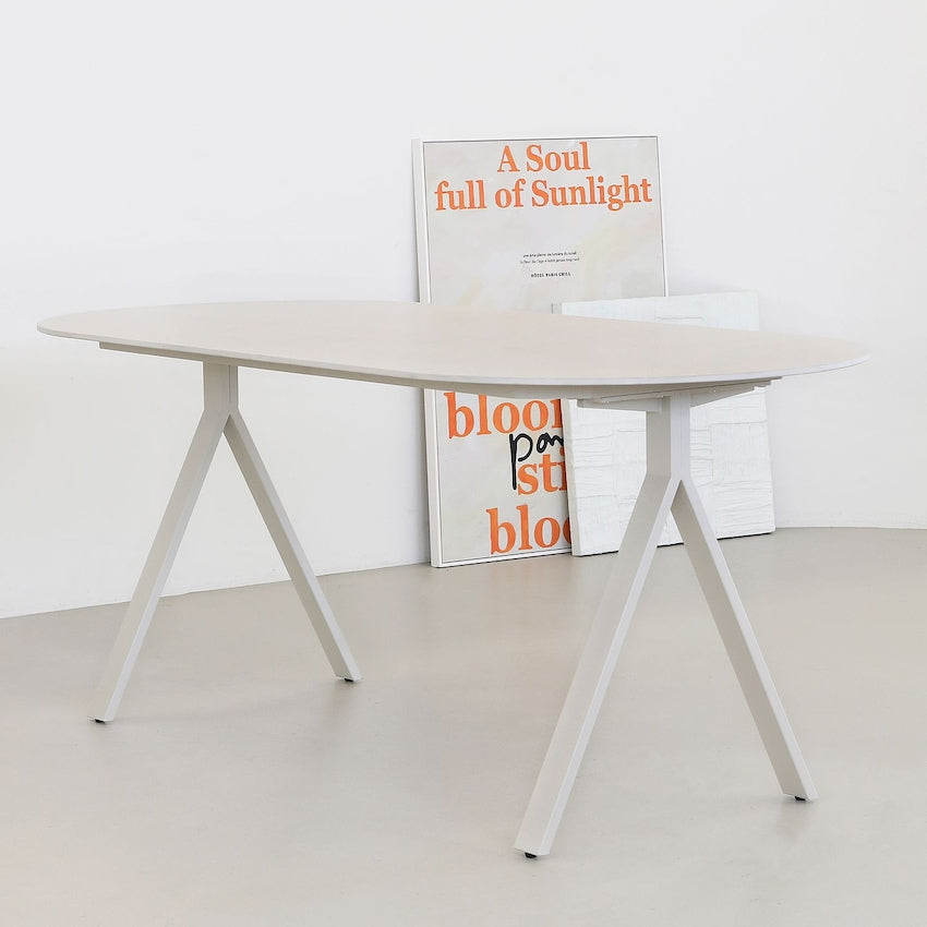 Double-Sided Ceramic Oval Dining Table