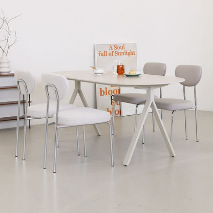 Double-Sided Ceramic Oval Dining Table