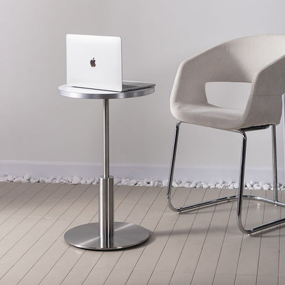 Stainless Pedestal Side Table