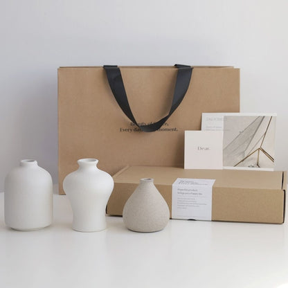 Mini Ceramic Vase Trio Gift Set