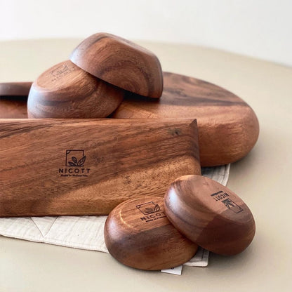 Wood Yogurt Bowl & Spoon Gift Set (4-Piece)