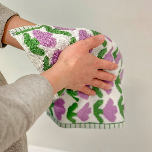 Colorful Vintage Botanical Pattern Towel