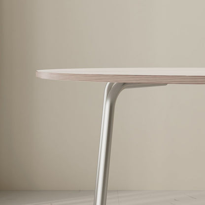 Modern Chrome Round Dining Table - 39.4"