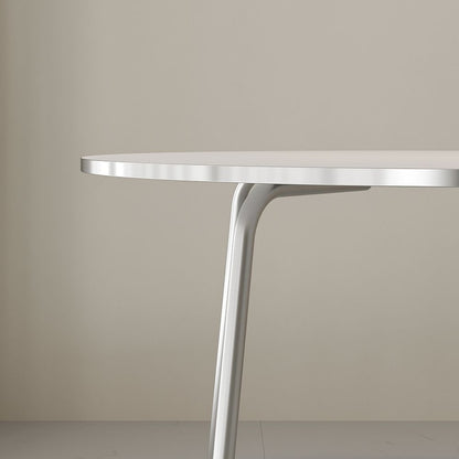 Modern Chrome Round Dining Table - 39.4"