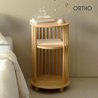 Ivy Solid Pine Wood Nightstand - close up