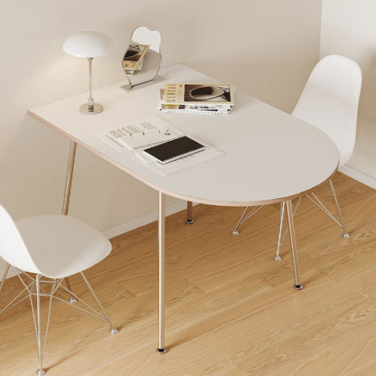 Chrome Half-Oval Mid-Century Table