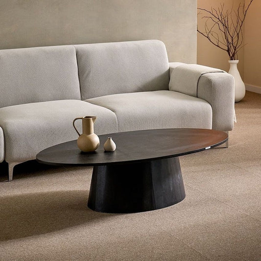 Wood Oval Coffee Table