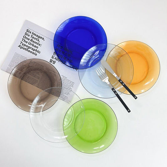 Colored Glass Dessert Plate