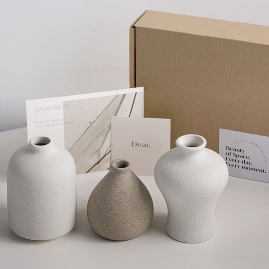 Mini Ceramic Vase Trio Gift Set