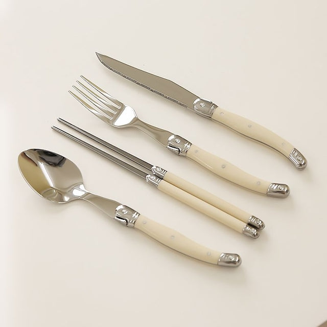 Laguiole Flatware & Chopsticks Set for 2 (8-Piece)