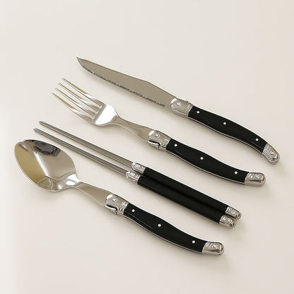 Laguiole Flatware & Chopsticks Set for 2 (8-Piece)