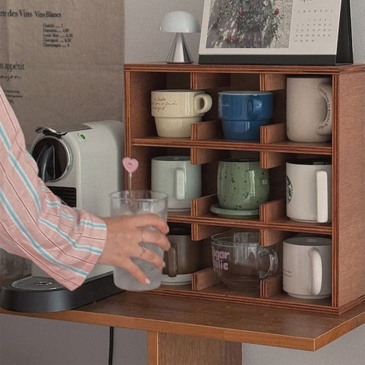 Ogre Vintage Countertop Mug & Cup Storage Cabinet