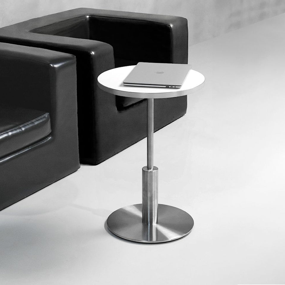 Stainless Pedestal Side Table