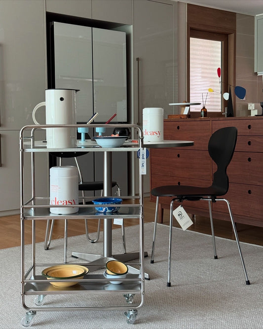 Mid-century Modern Stainless Trolley