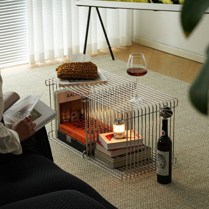Open Wire Cube Table