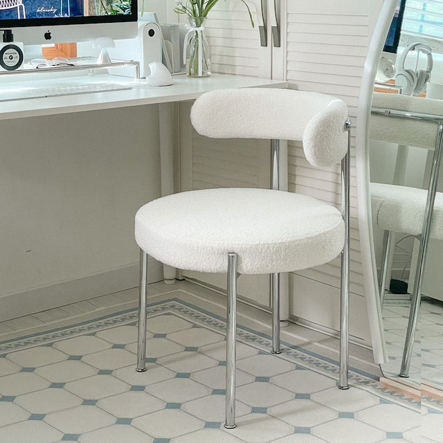 Upholstered Chrome Frame Accent Chair