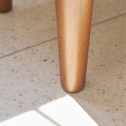Low C-Shape Wood Vinyl Side Table