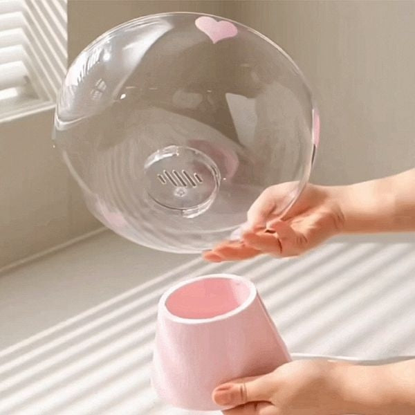 Pink Heart Self-Draining Fruit Bowl