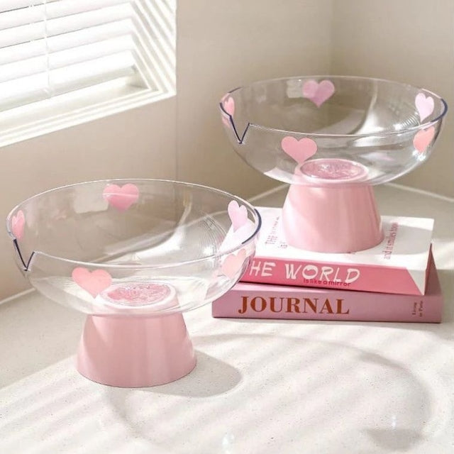 Pink Heart Self-Draining Fruit Bowl