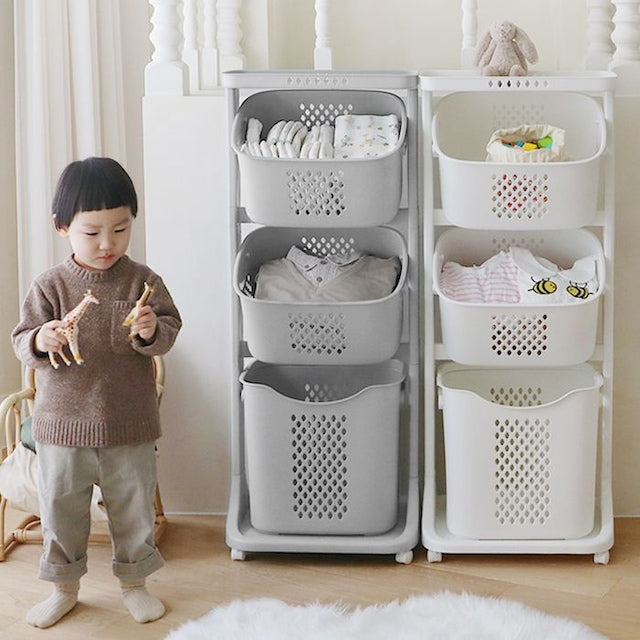 3-Tier Laundry Basket Cart