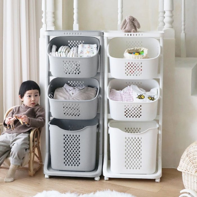3-Tier Laundry Basket Cart
