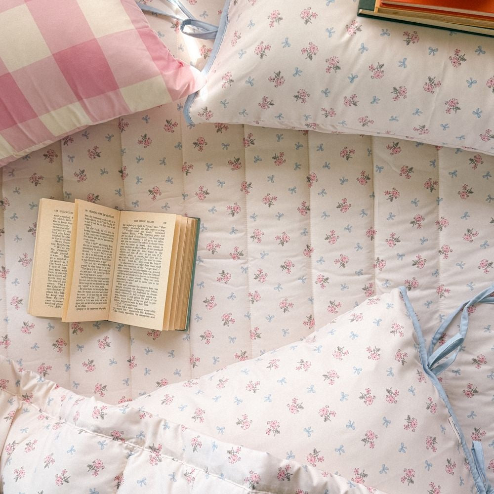 Aurora Blue Ribbon Mattress Fitted Sheet - lifestyle