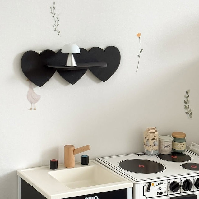 Triple Heart Wall Shelf