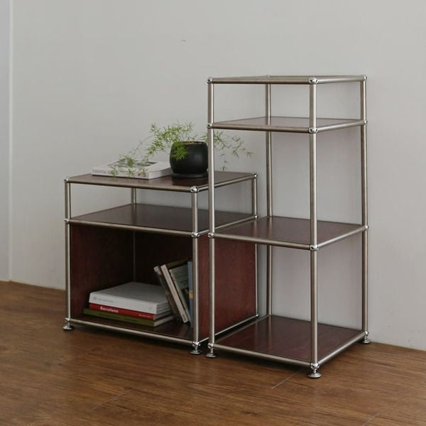 Mid-Century Birch 3-Tier Modular Shelf
