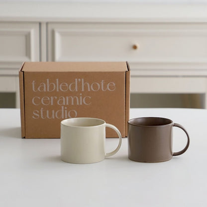 Doze Half Moon Short Mug Set of 2