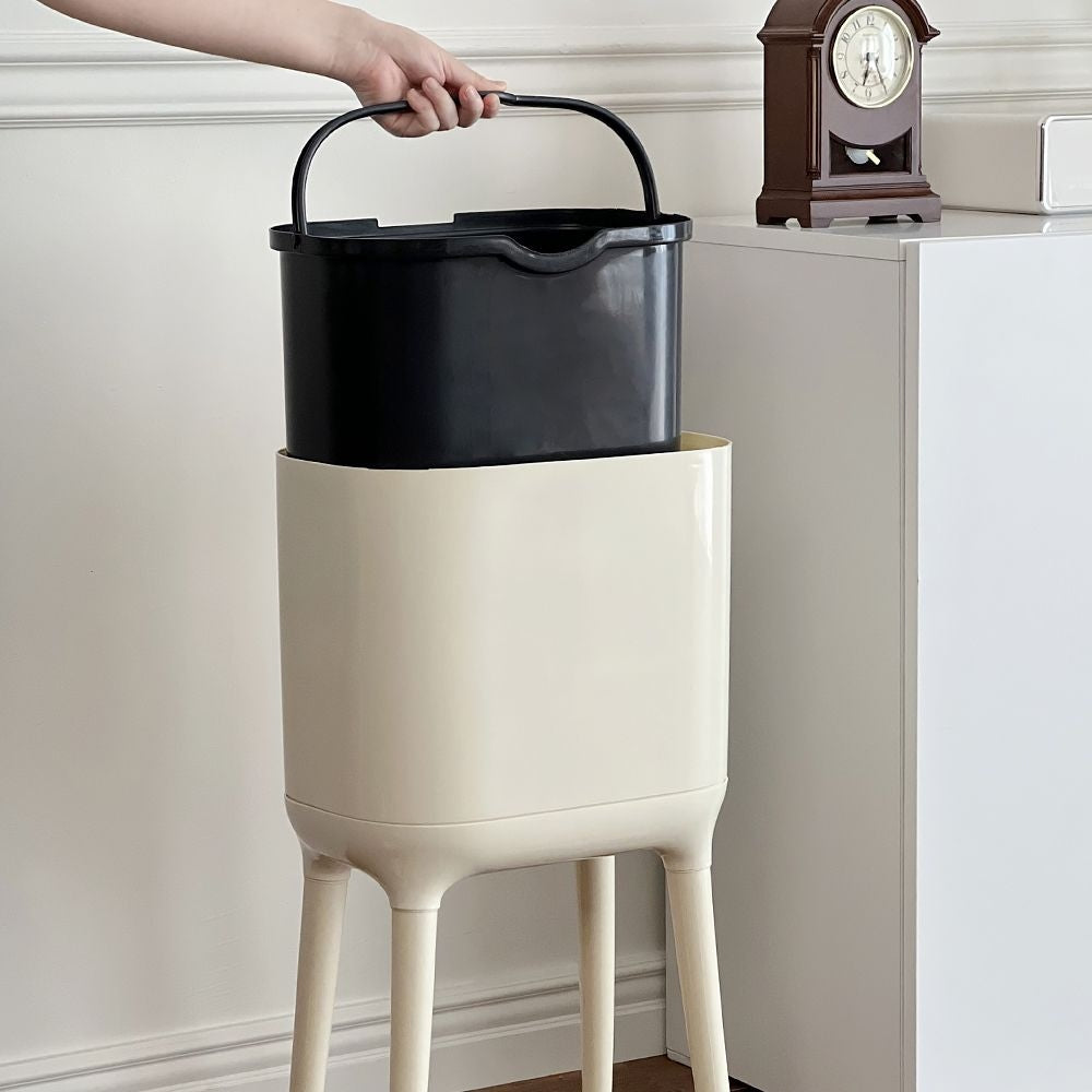 One-Touch Trash Can with Long Legs - lifestyle
