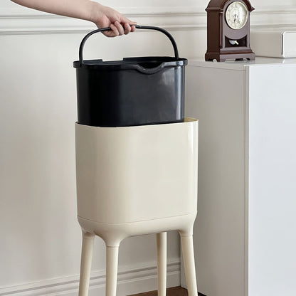 One-Touch Trash Can with Long Legs - lifestyle