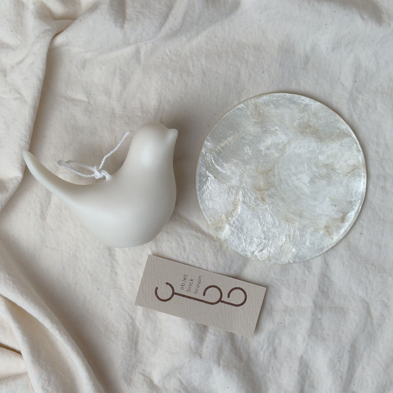 Bird Candle & Shell Tray Gift Set