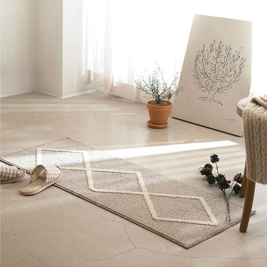 Wool Touch Diamond Sisal Look Kitchen Mat