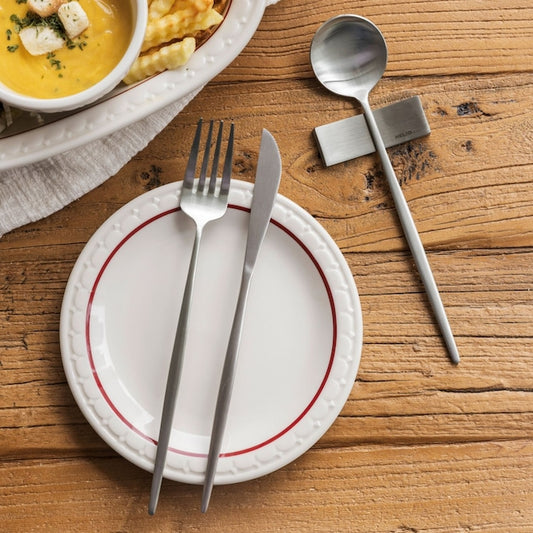 Helio Stainless Steel Full Flatware Set (4-Piece)